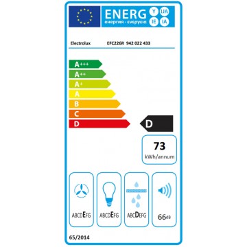 Electrolux EFC226R Απορροφητήρας Καμινάδα 60cm Μαύρος